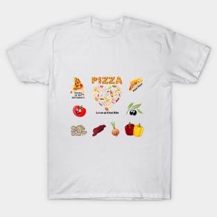 Love at First Bite Pizza Lover T-Shirt